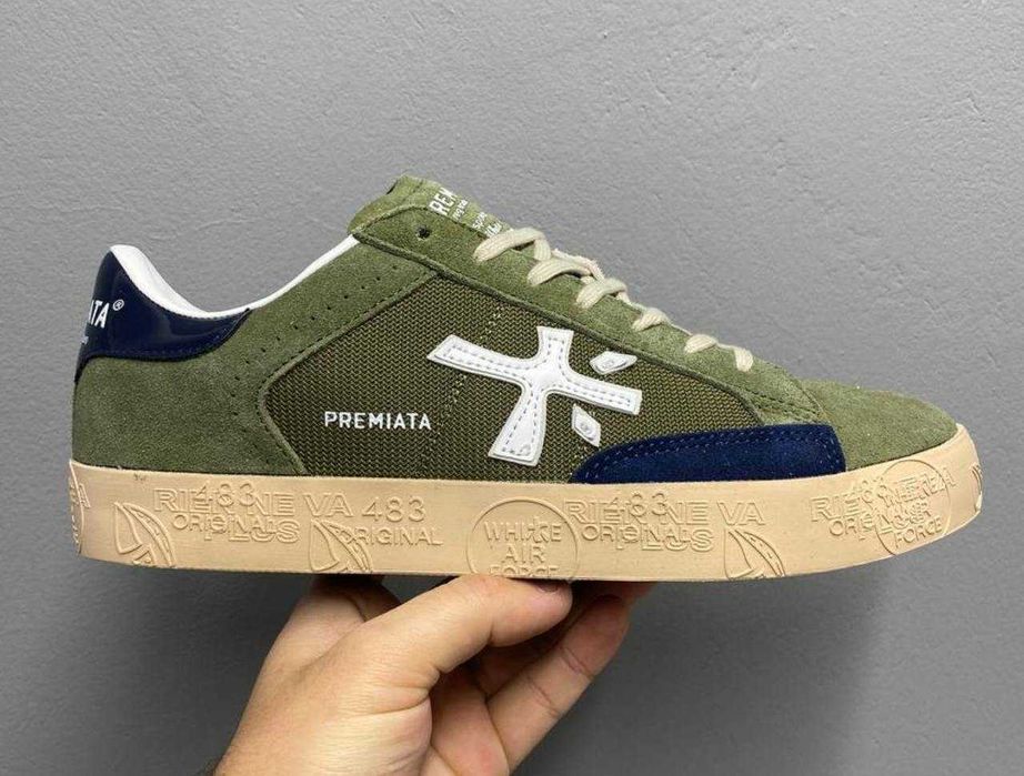 Унисекс кожаные кроссовки Premiata Steven шкіряні кросівки премиата