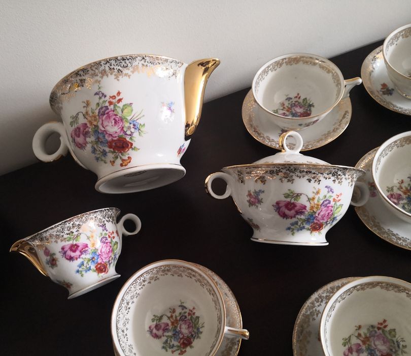 Serviço de chá em poecelana antiga Limoges