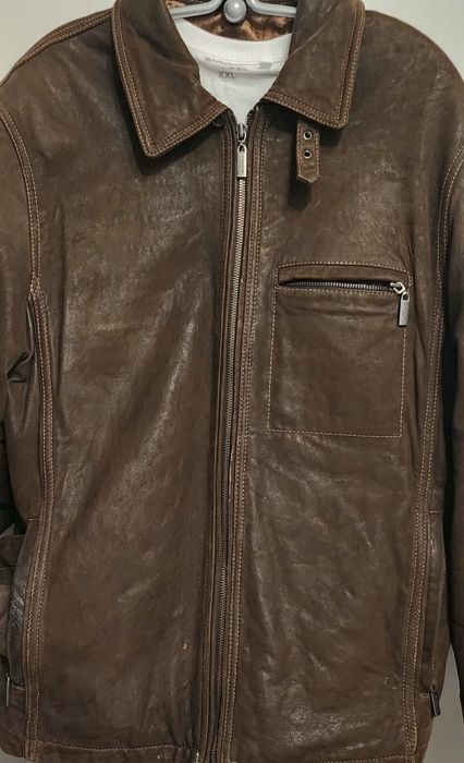 Kurtka  skórzana ocieplana męska