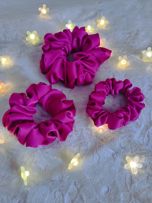 Scrunchie do włosów Standard Fuksja