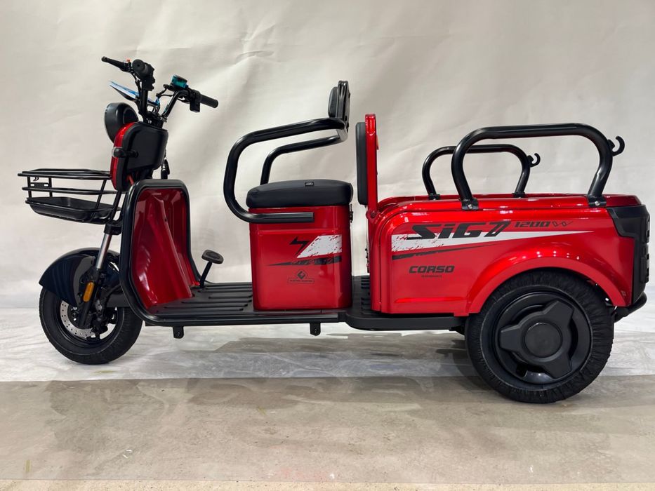 Доставка безкоштовна.Опт‼️Трицикл з кузовом1200w CORSO SIG7