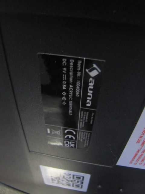 Gramofon z obudową ze szkła akrylowego Auna Pureness czarny