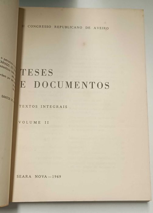 Teses e Documentos: II Congresso de Aveiro