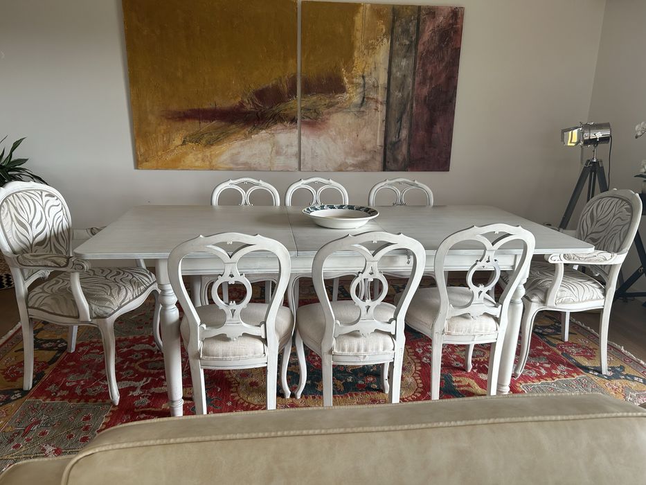 Mobilia casa jantar em madeira macica boa qualidade