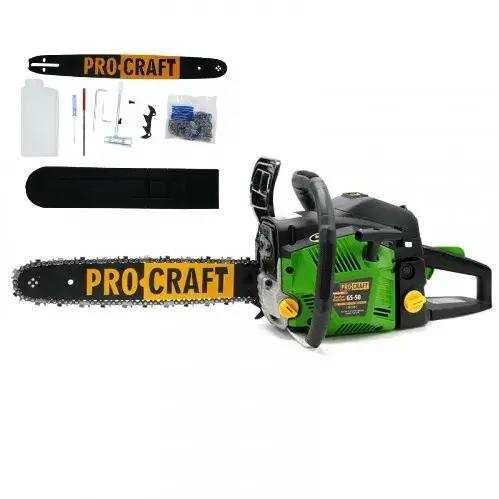 Бензопила Procraft GS50 3.2 кВт, 2-тактна ланцюгова пилка