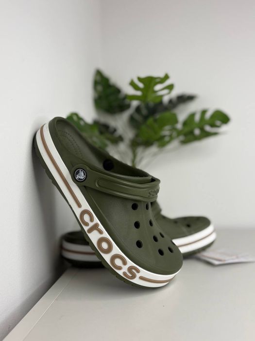 Чоловічі Крокси Баябенд Crocs Bayaband Army Crean