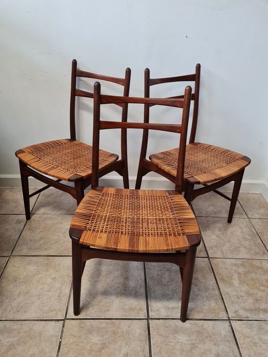 Krzesło jadalniane,tekowe proj.Georg Leowald dla Wilkhahn,lata 60,mid