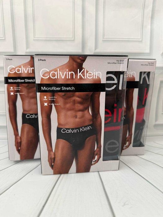 Чоловічі труси сліпи набір Calvin Klein 3 штуки мікрофібра