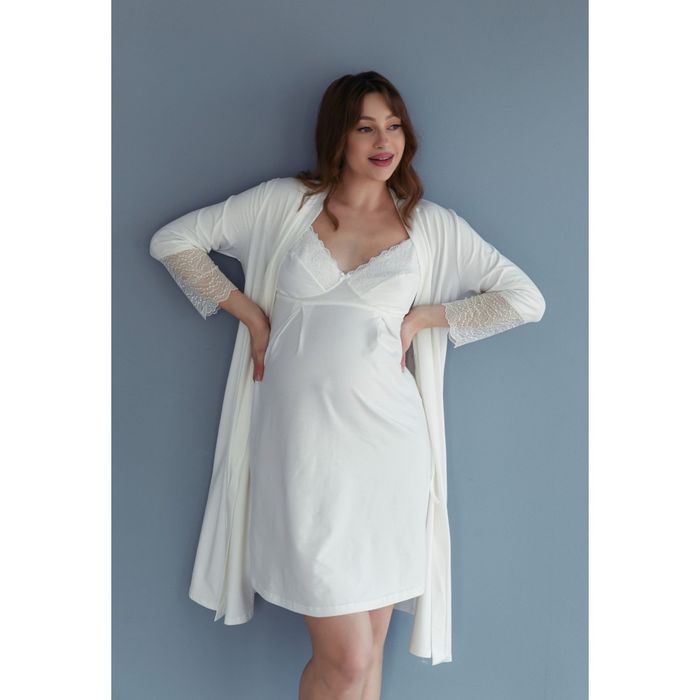 Халат та сорочка для вагітних та годування ТМ Мамин Дім