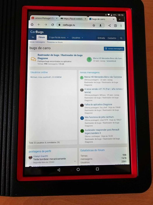 Máq. Diag. Auto Diagzone (Launch) Lig.Pesados.Elétric. Atualiz. Grátis