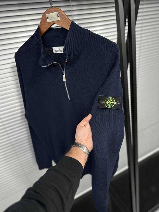 Светр Stone Island на блискавці / Чоловіча кофта на стійку (S-XXL)