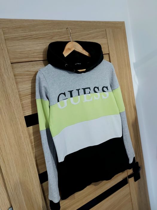 Bluza bawelniana Guess roz 164 cm z kapturem