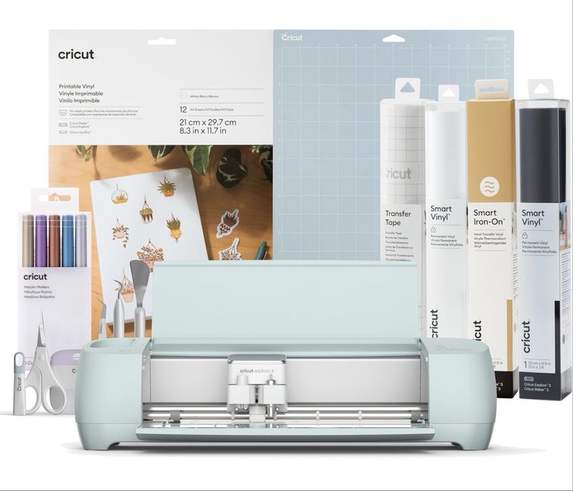 Cricut Explore 3 como nova + acessórios e materiais