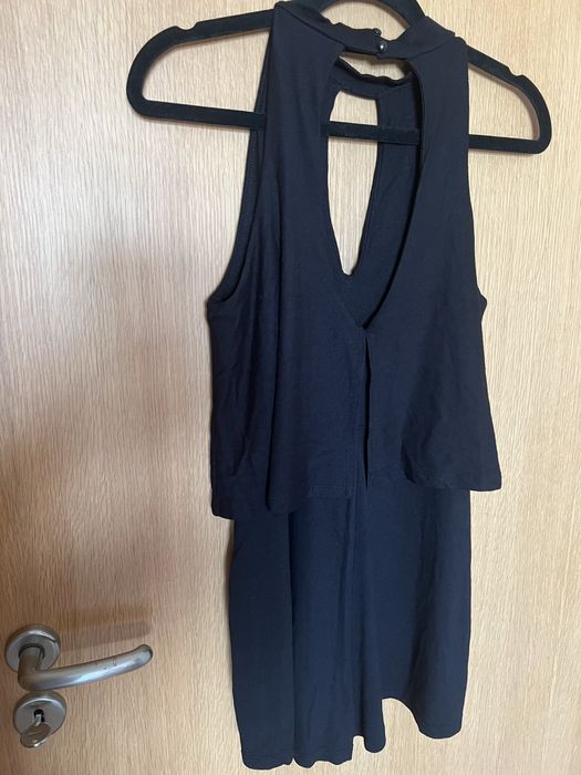 Jumpsuit preto Pull&Bear