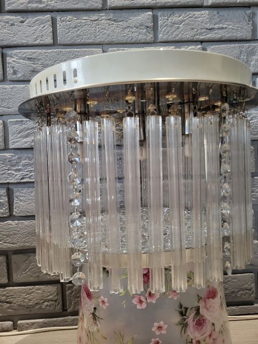 Żyrandol plafon glamour szkło pilot