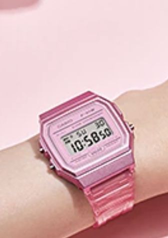 Relógio Casio F-91WS-4DF Rosa /Azul