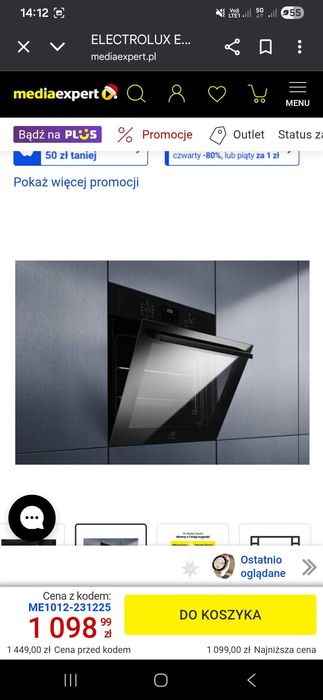 Piekarnik elektryczny Elektolux E0F3C50H Surround cook 600