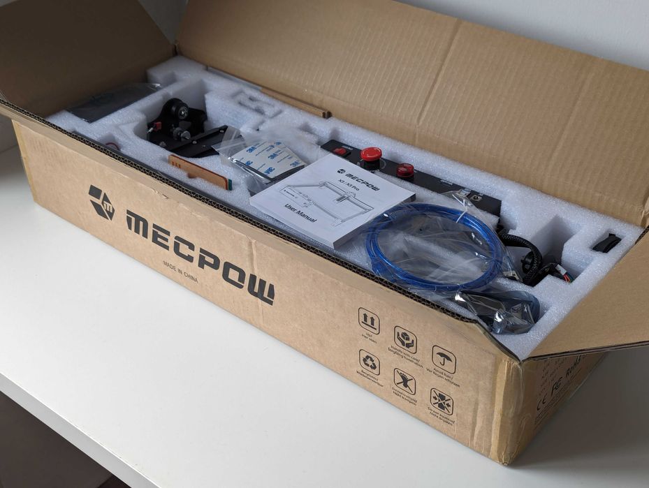 Máquina de Corte e Gravação a Laser | Mecpow X3 5W (Pro 10W (Com Ar))