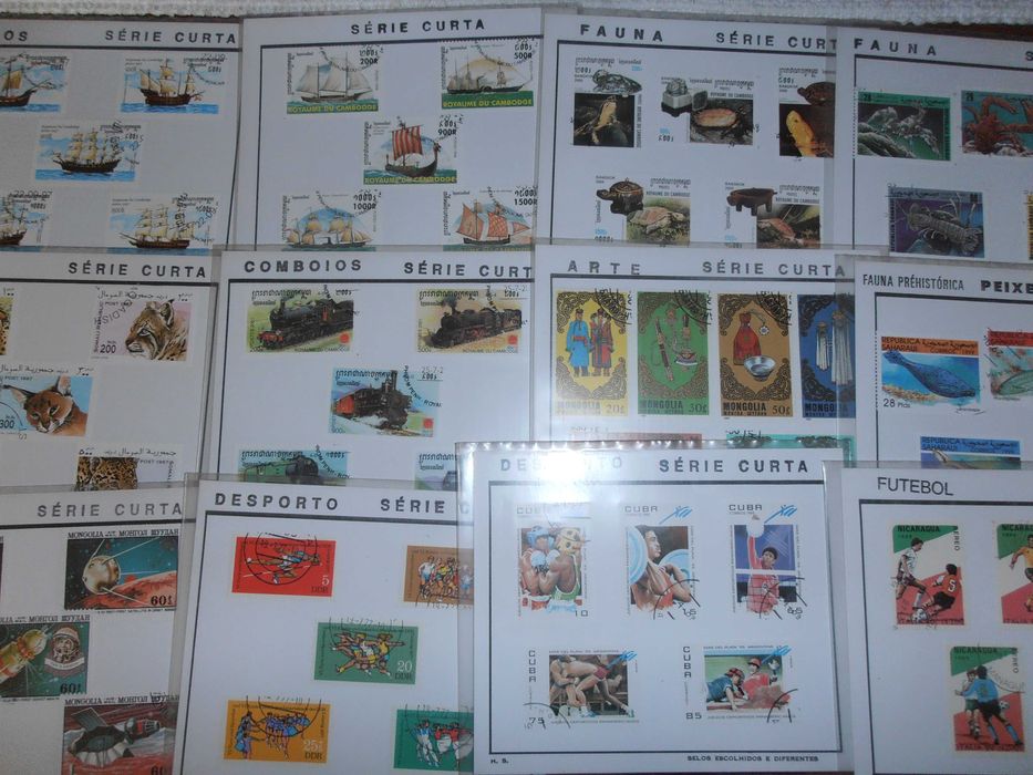 filatelia- 86 séries completas, todo o mundo e todas as temáticas