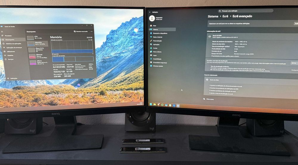 Monitor BenQ GL2580HM 24.5" Full HD 1ms | Moldura Ultra Fina