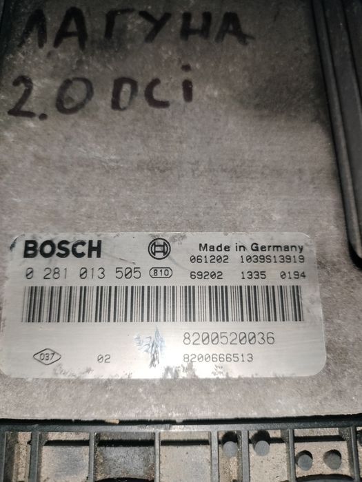 Блок керування двигуном Renault Laguna II ESPACE 0281013505 8200520036