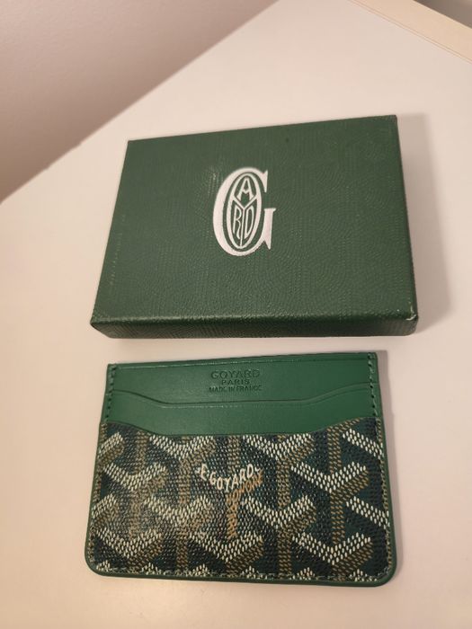 Portfel cardholder Goyard NOWY zielony + box pudełko etui na karty