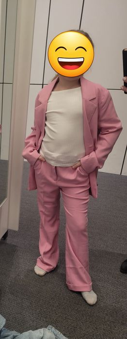 Komplet różowy dziewczęcy garnitur 134 reserved