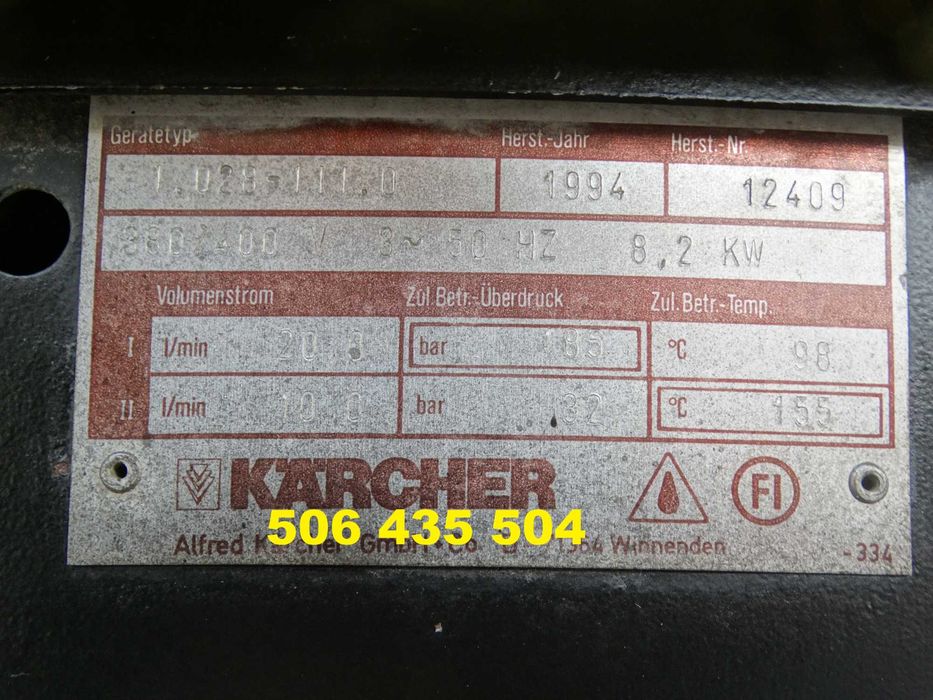 Myjka Ciśnieniowa Karcher HDS 1295 * gorąca woda
