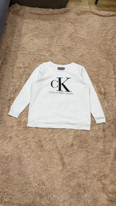 Белая кофта свитшот calvin klein ck кельвин кляйн кк оригинал