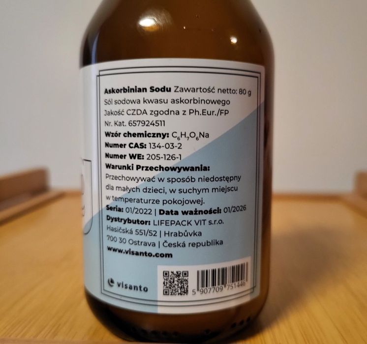Askorbinian Sodu 80g Visanto 9szt