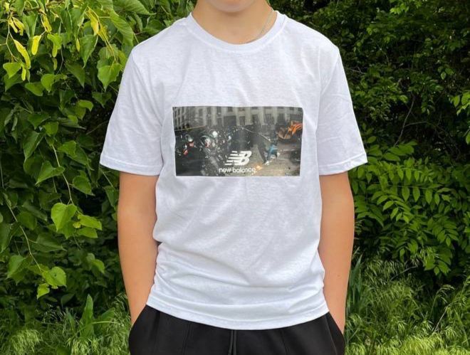 Футболка New Balance Маляр / Біла Футболка Нью Беланс Маляр
