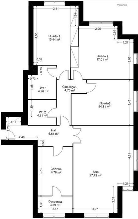 Vende-se T3 , centro de Alfena