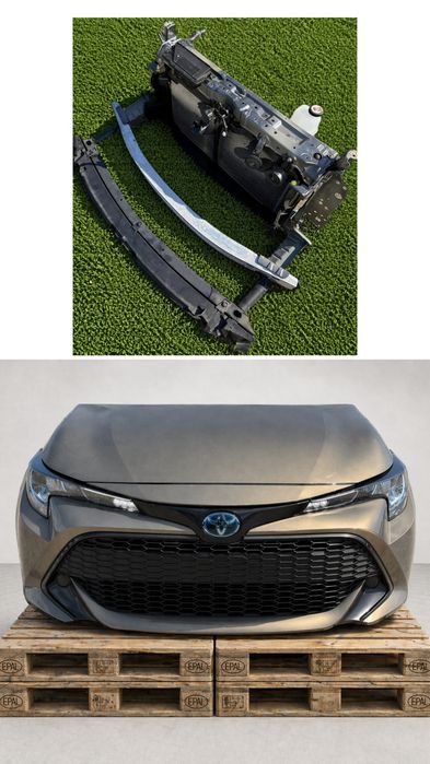 Kompletny przód z chłodnicami. Maska zderzak błotniki  lampy  pas chłodnice wzmocnienie belki  Toyota Corolla E21 kolor 6x1 rok 19-22 kombi hatchback