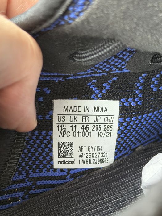 Adidas Yeezy Boost 350 V2 Dazzling Blue buty sneakersy czarne niskie 46