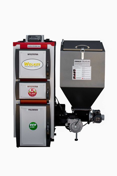 Kocioł piec 24kW groszek 5klasa WOLKOT kotły podajnik drewno węgiel