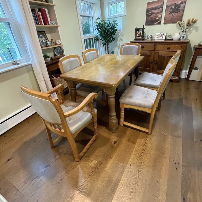 Dębowy komplet jadalniany z Holandii – solidny, ciężki DOWOZ DO DOMU