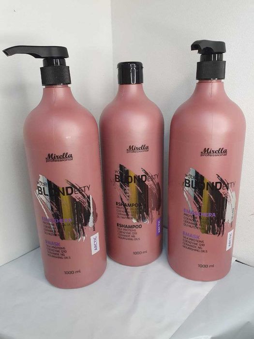 1 л маска антижовта для волосся Арктичний Блонд Mirella Arctic Шампунь