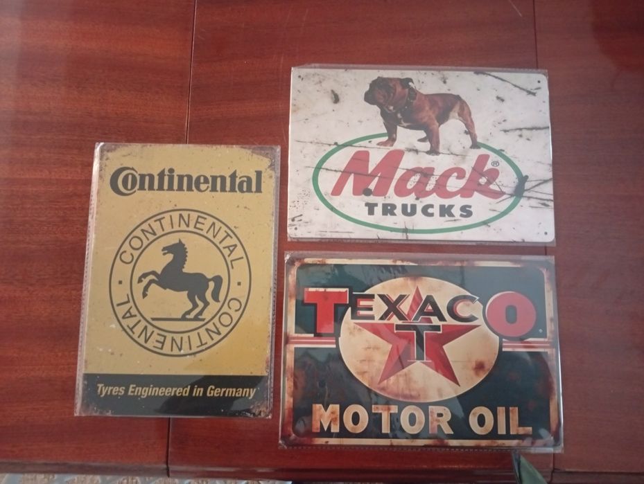 Placas metálicas vintage