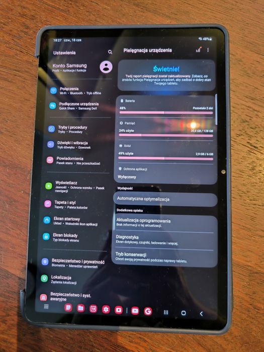 Samsung Galaxy TAB S7, 128 GB, rysik SPen plus etui
