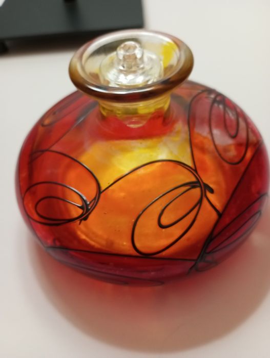 Frasco de vidro decorativo