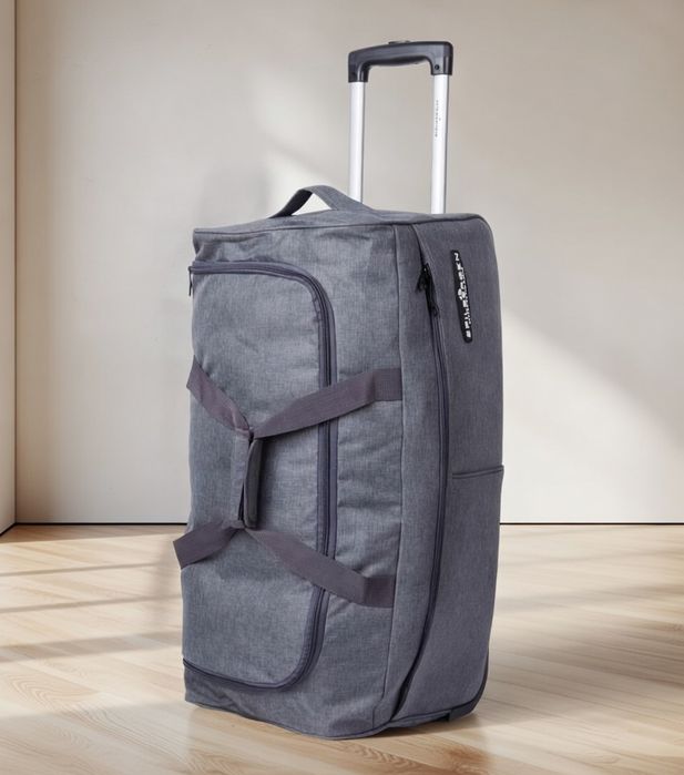 Duża Pojemna Torba / Walizka Podróżna Szara Wielofunkcyjna NOWA