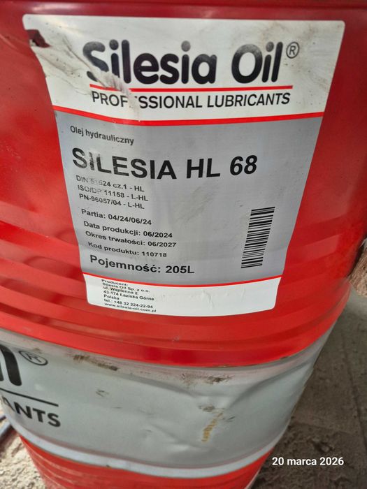 Olej hydrauliczny Silesia HL 68 205 L