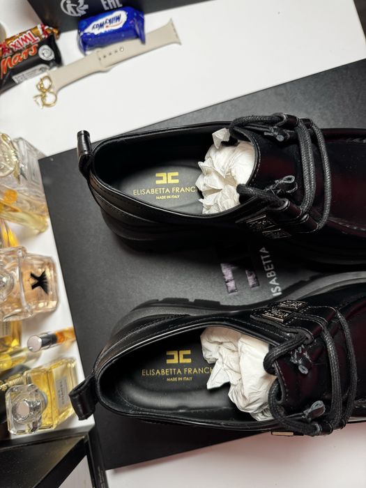 Туфли Дерби На платформе Кожа ELIZABETTA FRANCHI