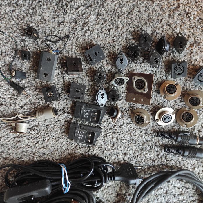 UNITRA gniazdo wtyk din kabel przewód słuchawkowe głośnikowe jack