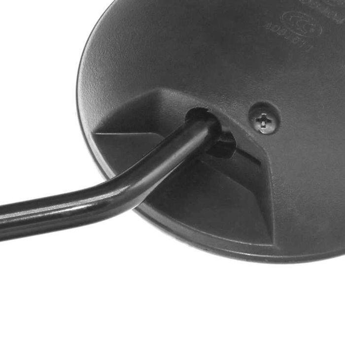 Par espelhos homologados haste redondos 10 cm M10 plástico PRETO moto