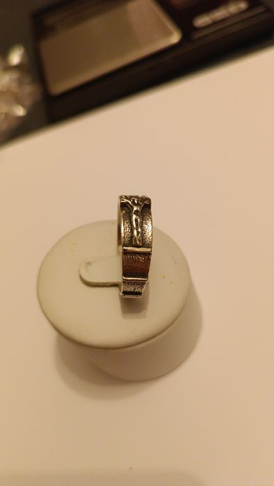 Srebrny różaniec na palec