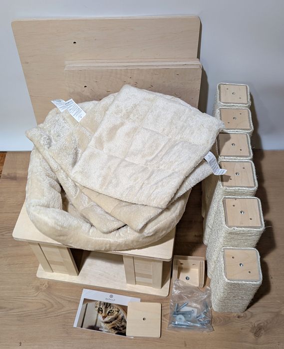 Natural Paradise Drapak dla Kota Orchid Vanda L Kremowy 91x71x154 DUŻY