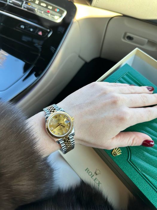 Годинник Rolex Datejust Lady 31 mm.повний комплект бутика максимальна версія часи жіночі механика автопідзавод водонепроникні