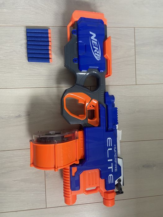 Karabin automatyczny NERF N-Strike Elite HyperFire + Magazynek bębnowy