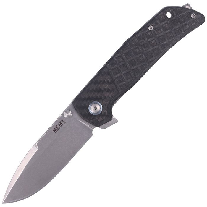 Nóż składany MKM Maximo Carbon Fiber, Stone Washed by Bob (MK MM-CT)